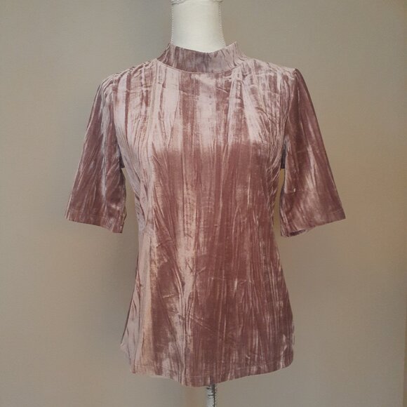Pilcro Velveen Mock Neck Top - Picture 1 of 13